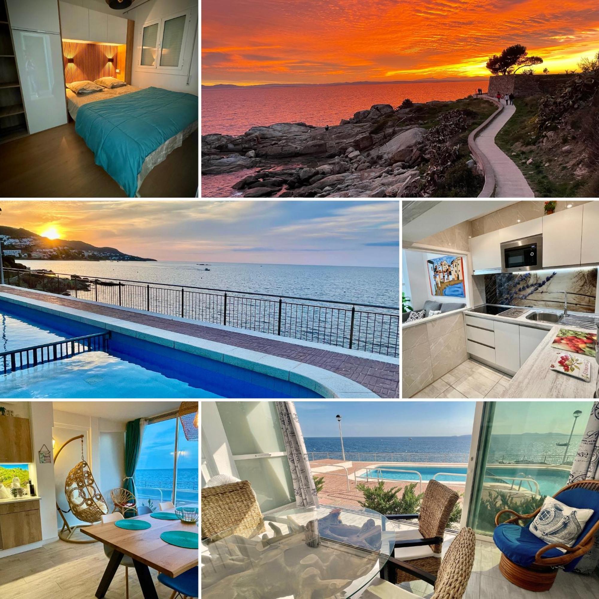 Magnifique Appartement En Front De Mer, Caneylles 罗萨斯 外观 照片